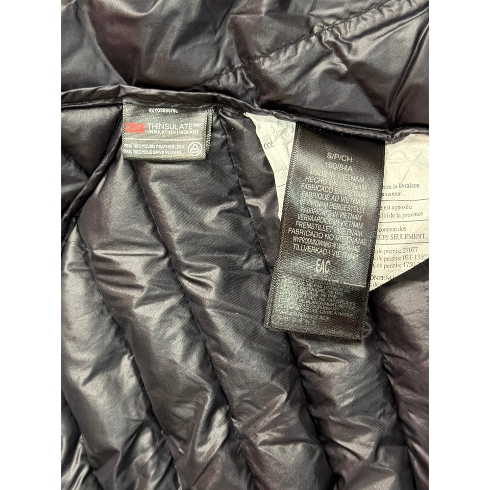 Marmot Womens Black Down Puffer Vest Embroidered CaaS Logo Size S P - Picture 8 of 10